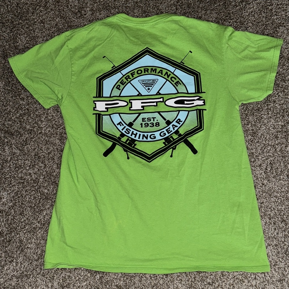 Columbia PFG Lime Green Shirt - Picture 5 of 6